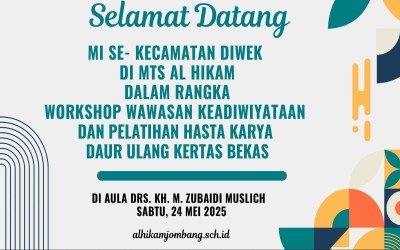 Madrasah Al-Hikam Jombang Gelar Workshop Adiwiyata dan Pelatihan Daur Ulang Kertas untuk MI Se-Kecamatan Diwek